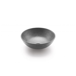 Bathco New Lys Lavamanos Redondo 40x15 Microcemento Gris Oscuro