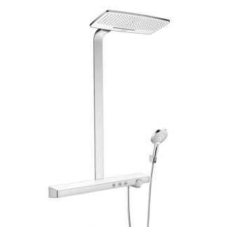 Hansgrohe Rainmaker Select E Showerpipe 420 2Jet Blanco/Cromo