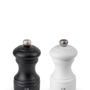 Peugeot Bistro Set De Molinos Sal Y Pimienta Madera Blanco / Negro 10 Cm