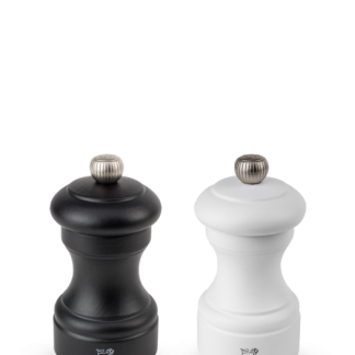 Peugeot Bistro Set De Molinos Sal Y Pimienta Madera Blanco / Negro 10 Cm