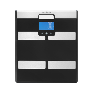 Brabantia Bascula De Baño Negra C/analisis Digital De Cuerpo