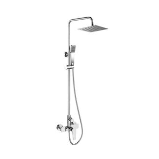 Bellari Showerpipe Cuadrada Cromo
