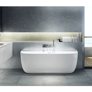 Victoria+Albert Eldon Bañera Freestanding Blanca No Overflow