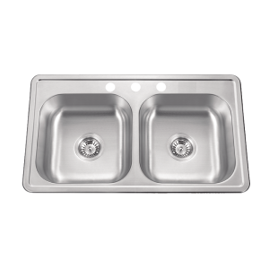 Inolux Fregadero de doble boca  33″X19″X8″
