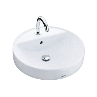 TOTO Lavamanos Redondo De Tope 49 Cm Con Hoyo
