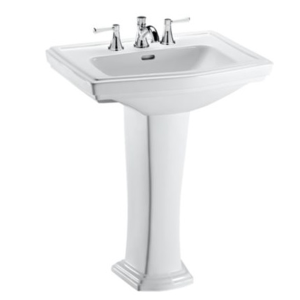 TOTO Clayton Lavamano 8” Blanco De Pedestal