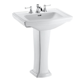 TOTO Clayton Lavamano 8” Blanco De Pedestal