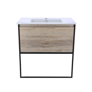 Bellari Mueble 80 Cm Con Patas Negras con Lavamanos