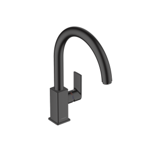 Hansgrohe Vernis Shape Mezclador Monomando de Cocina 210 con Caño Giratorio Negro Mate