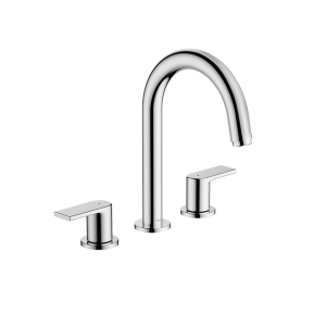 Hansgrohe Vernis Shape  Mezclador de Lavabo de 3 Orificios 8" con Vaciador Automático Cromo