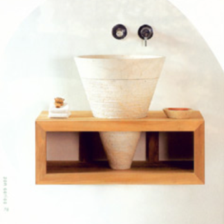 Bati Bodhi Lavamano Tipo Cono 45X54Cm Beige Pulido