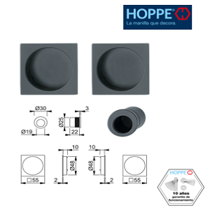 Hoppe Tirador Empotrado para Puerta Corrediza