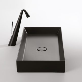 VALDAMA TRACK LAVAMANO 70X35 H10 NEGRO MATE